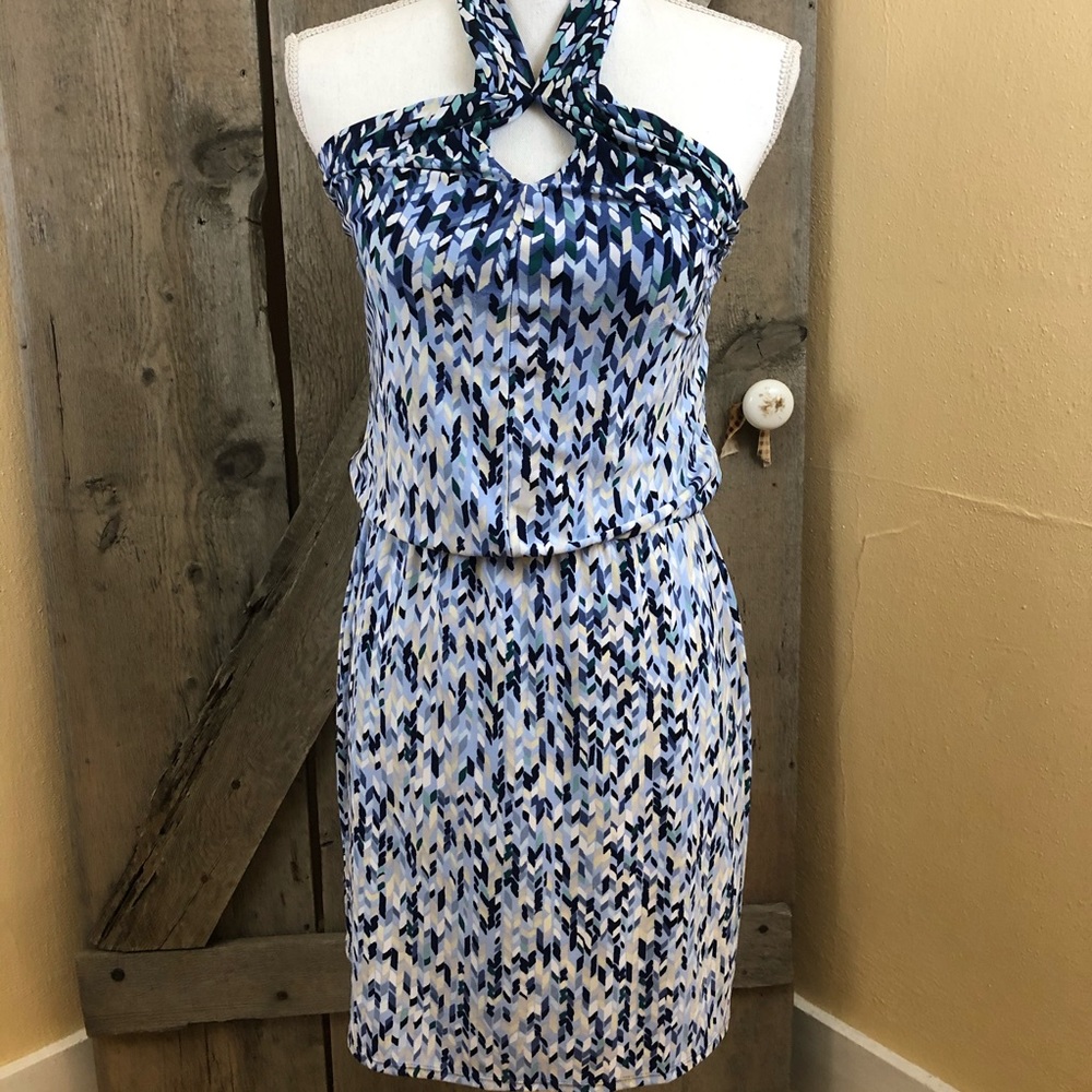 White House Black Market Halter Keyhole Dress Sm
